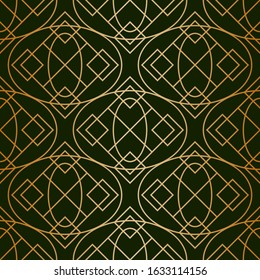 Geometric abstract gold texture pattern. Vector classic ornament background