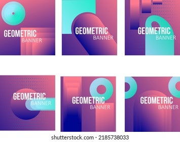 geometrischer abstrakter Farbverlauf-Hintergrund für Banner und soziale Medien