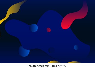 geometric abstract gradient background, blue, yellow, red