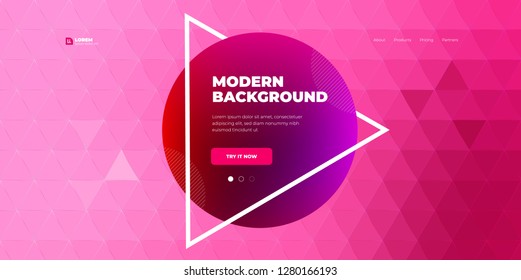 Geometric abstract gradient background design. Triangle shape abstract vector composition on background. Futuristic design posters. Eps10 vector.