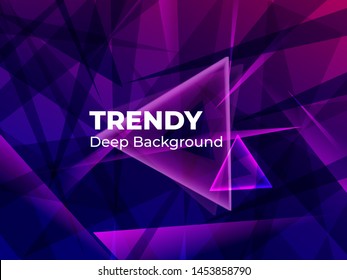 Geometric abstract gradient background design. Modern vector background for banner in dark blue colors. Futuristic design posters. Eps10 vector