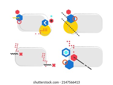 Geometric abstract graphic background, Dynamic geometric shapes compositions, Flat and clean style, Applicable for any graphic works.