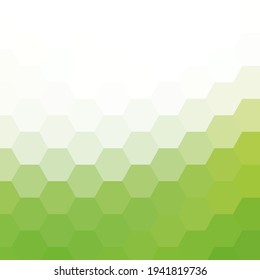 Geometric abstract green background of hexagonal shapes