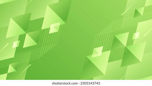 Diseño de Vector de fondo verde abstracto geométrico en eps 10