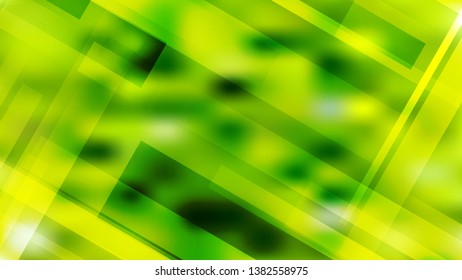Geometric Abstract Green and Yellow Background