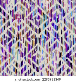 Patrón de vintage geométrico abstracto de grunge. Estilo azteca. Imagen vectorial sin inconvenientes.