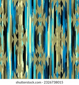 Geometric abstract grunge vintage pattern. Aztec style. Seamless vector image.