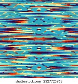 Geometric abstract grunge vintage pattern. Aztec style. Seamless vector image.