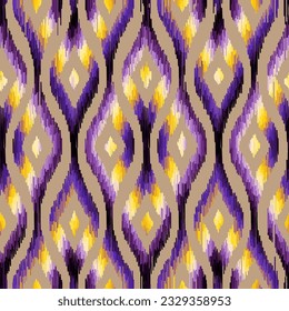 Geometric abstract grunge vintage pattern. Aztec ikat style. Seamless vector image.