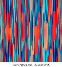 Patrón de vintage geométrico abstracto de grunge. Estilo ikat azteca. Imagen vectorial sin inconvenientes. Líneas delgadas