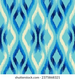 Geometric abstract grunge vintage pattern. Aztec ikat style. Seamless vector image.