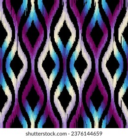 Geometric abstract grunge vintage pattern. Aztec ikat style. Seamless vector image.