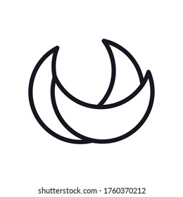 geometric and abstract half circle line style icon design, shape and figure theme Vector illustration