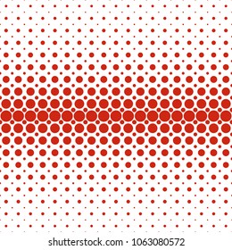Geometric abstract halftone dot pattern background - vector graphic design from red circles in varying sizes