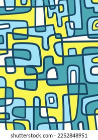 geometric abstract hand drawn vector colorful