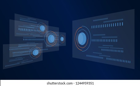 geometric abstract hand and touch screen. Polygonal wireframe mesh art, peace concept illustration or background for technology concept