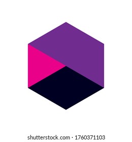 geometric and abstract hexagon flat style icon design, shape and figure theme Vector illustration