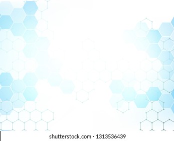 Geometric abstract hexagon technology background.