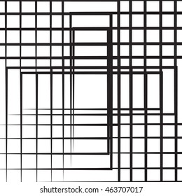 Geometric abstract illustration with irregular squares. Modern art vector illustration