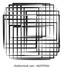 Geometric abstract illustration with irregular squares. Modern art vector illustration