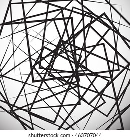 Geometric abstract illustration with irregular squares. Modern art vector illustration