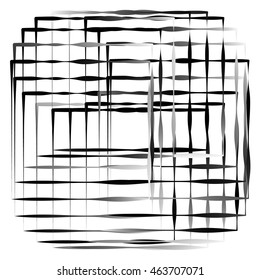 Geometric abstract illustration with irregular squares. Modern art vector illustration