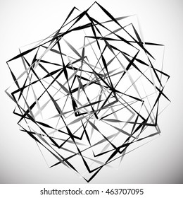 Geometric abstract illustration with irregular squares. Modern art vector illustration