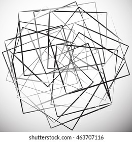 Geometric abstract illustration with irregular squares. Modern art vector illustration