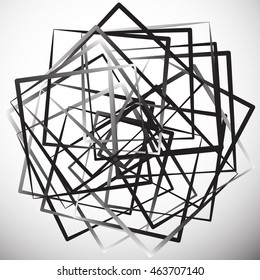 Geometric abstract illustration with irregular squares. Modern art vector illustration