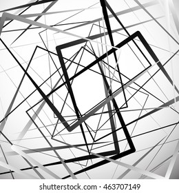Geometric abstract illustration with irregular squares. Modern art vector illustration