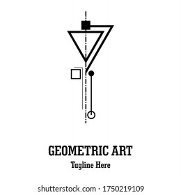 Tatuaje del vector de ilustración de resumen geométrico