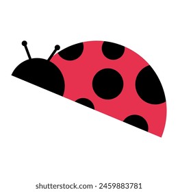 Geometric abstract ladybug icon Vector illustration
