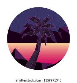 geometric abstract landscape