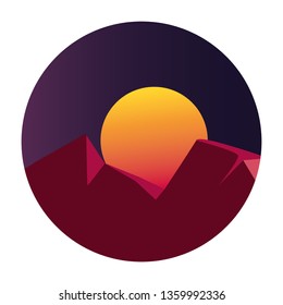 geometric abstract landscape