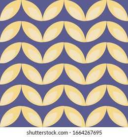 Geometric Abstract leaves Pattern. Mid-century modern nature inspired leafy seamless vector repeat pattern perfect for wallpaper, fabrics, interior projects,packaging and printing or as art prints.