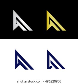 Geometric abstract letter A