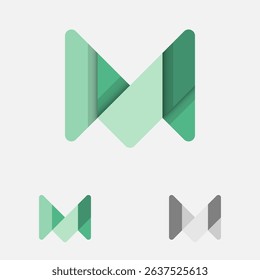 geometric abstract letter logo design