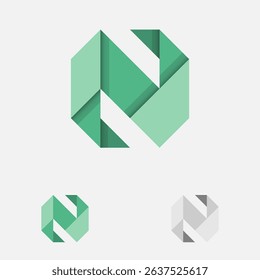 geometric abstract letter logo design
