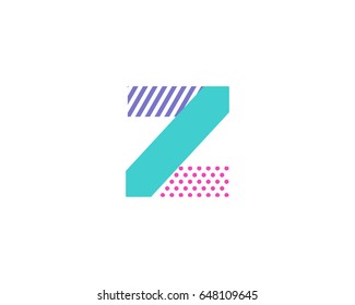 Geometric Abstract Letter Z Icon Logo Design Element