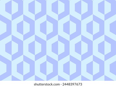 Geometric abstract light blue pattern. Abstract seamless pattern of hexagons for packaging and background