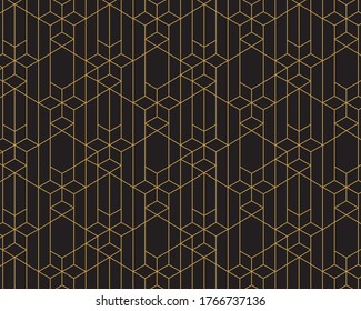 Geometric abstract line pattern vector on background