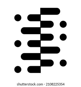 Geometric abstract linear icon. Minimalist Geometrical Abstract Art Mid Century Modern Style Black And White Artwork