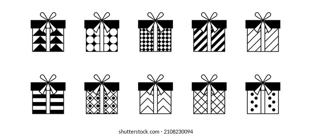 Geometric abstract linear icons set St. Valentine's Day. Minimalist Geometrical Abstract Art Mid Century Modern Style Black And White Artwork