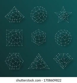 Geometrische abstrakte Linien, Low-Poly-Hintergrund, Low-Poly-Hintergrund