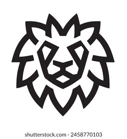 Geometric Abstract Lion Head Design