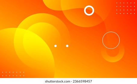 Geometric Abstract liquid color background design. Fluid gradient composition. gradient yellow background with circle theme.  ideal for landing page, web, social media, banner, card, header, advertise