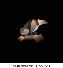 geometric abstract logo with a Black Bear to be the main icon, this is also look modern and clean but unique. available on vector format and trasnparant background!