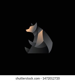 geometric abstract logo with a Black Bear to be the main icon, this is also look modern and clean but unique. available on vector format and trasnparant background!