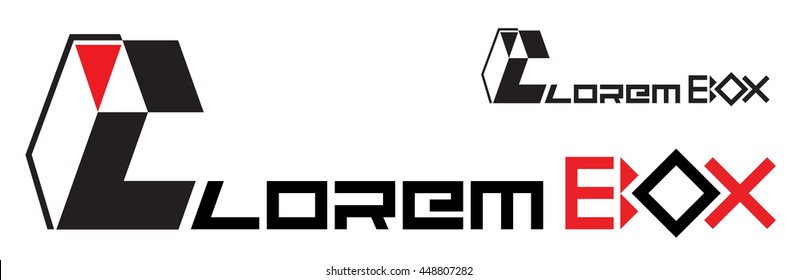 Geometric abstract Logo design.The letter L in the form of boxes. Template for companies with names begin with the letter L. Distribution Service,Internet shop,delivery service, data collection,etc.