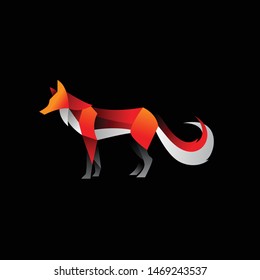 geometric abstract logo with a fox to be the main icon, this is also look modern and clean but unique